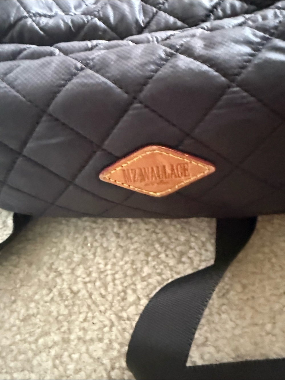 MZ WALLACE Quilted BLACK Backpack with Front Pocket - Picture 2 of 3